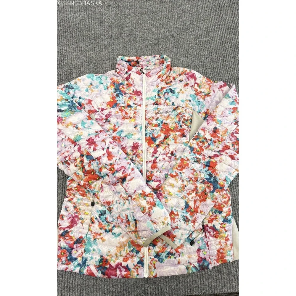 Eddie Bauer Multicolor Women's Packable Lightweight Down Puffer Jacket Floral -M